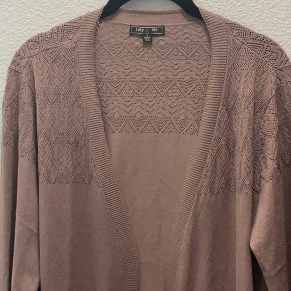 Lety & Me versatile sweater size large light coco brown color. - Picture 3 of 3